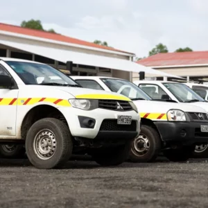Fleet Vehicle Servicing At Kaar West Auckland With Work Vans And Utes In The Workshop